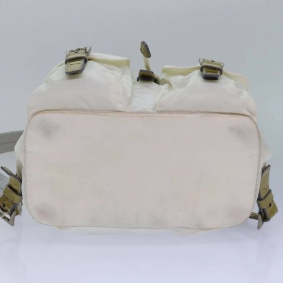 PRADA Backpack Nylon White Silver Auth 85291V - Picture 9 of 15